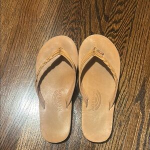 Rainbow Tan Sandals Thong-Style Casual